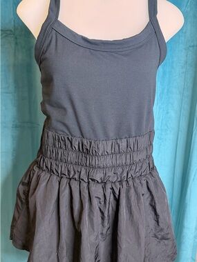 Free People Movement FP Movement Black Romper Cross Back Skirted Playsuit